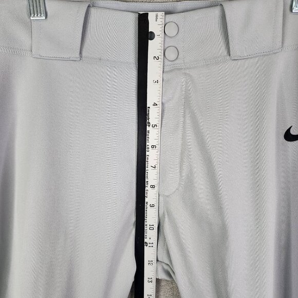 Mens Gray Nike Vapor Pro Baseball Pants 19" Inseam 100% Polyester Size L - Picture 8 of 14